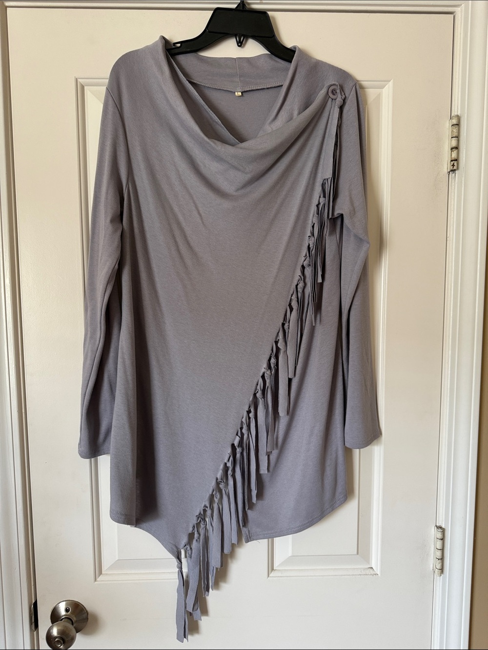 Women’s Asymmetric Fringe Cardigan